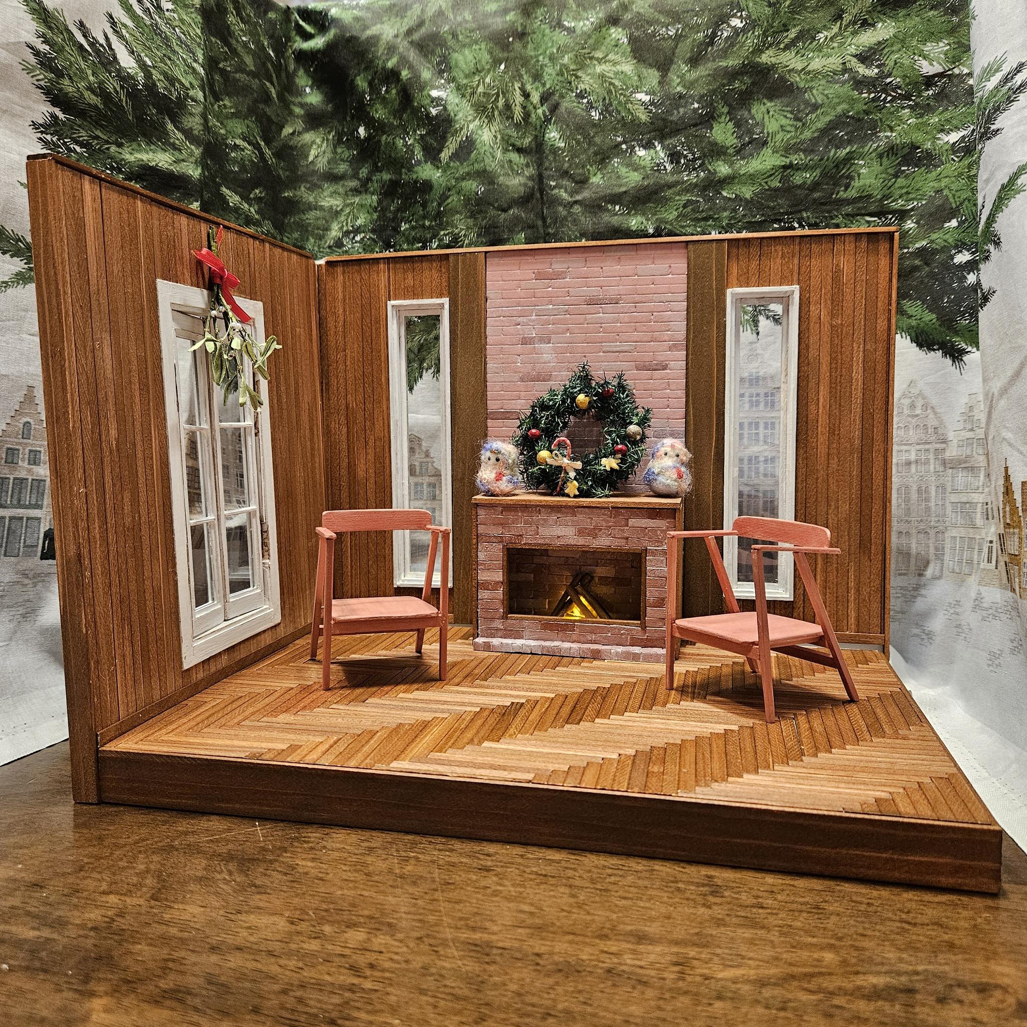 ドールハウス　大きな窓のある家　組み立て式ドールハウス　組み合わせ自由自在1枚目の画像