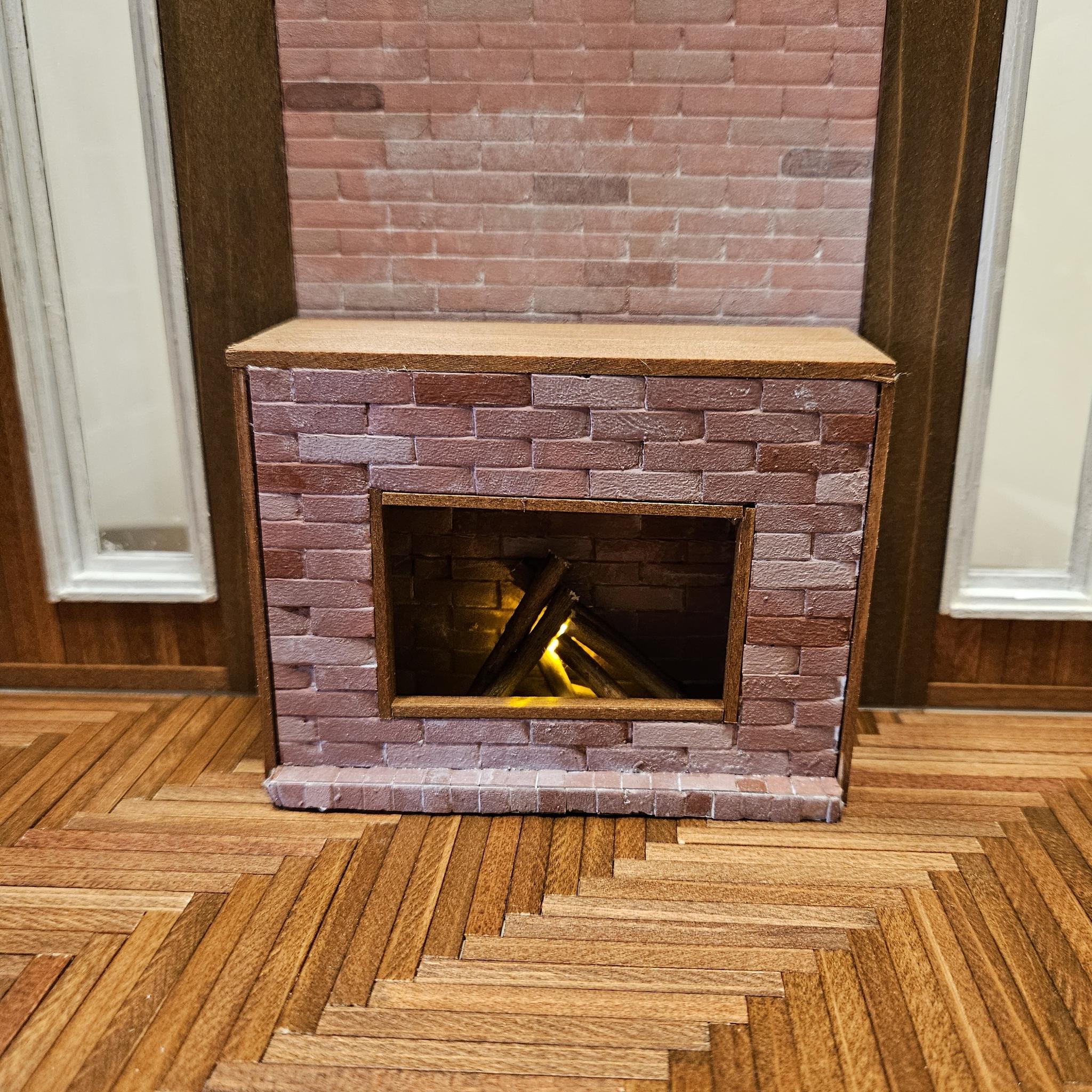 ミニチュア　暖炉　ドールハウス家具1枚目の画像